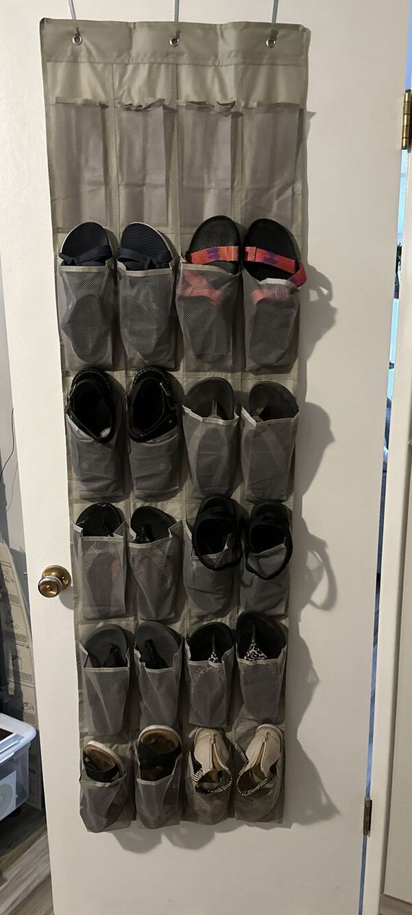 Over The Door Hanger For Shoes. From Amazon. Shoes Are Not Included.